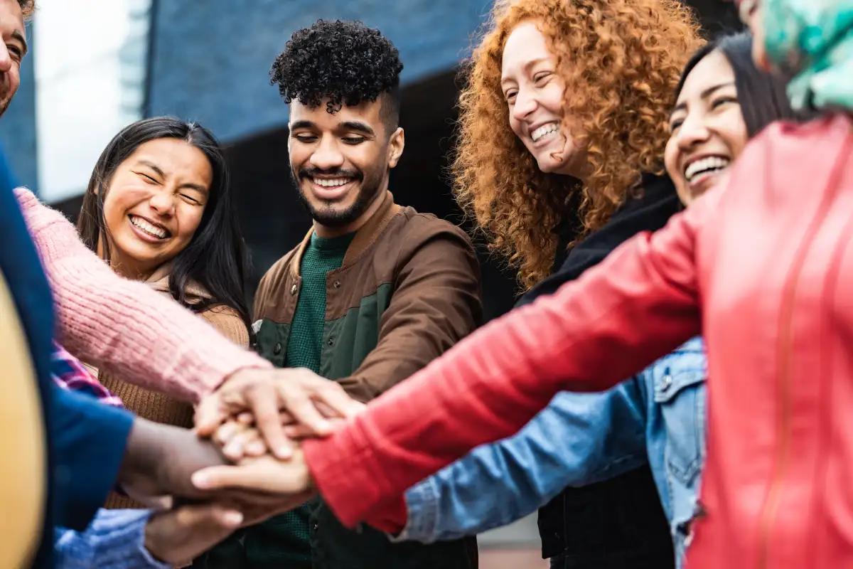 multicultural group of immigrants
