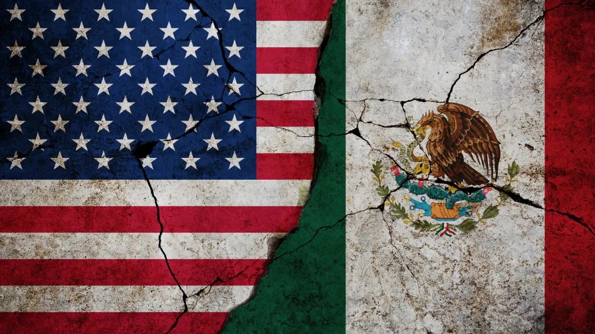 USA and Mexico flag